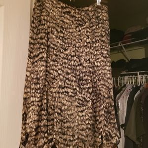 Silky  animal prints  skirt